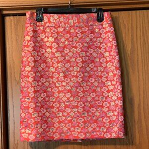 J Crew Shimmery Pencil Skirt Sz 4